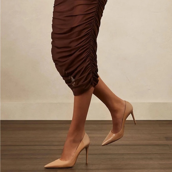 Stuart Weitzman Women’s 100 Patent Leather Nude Pumps Size 10 New